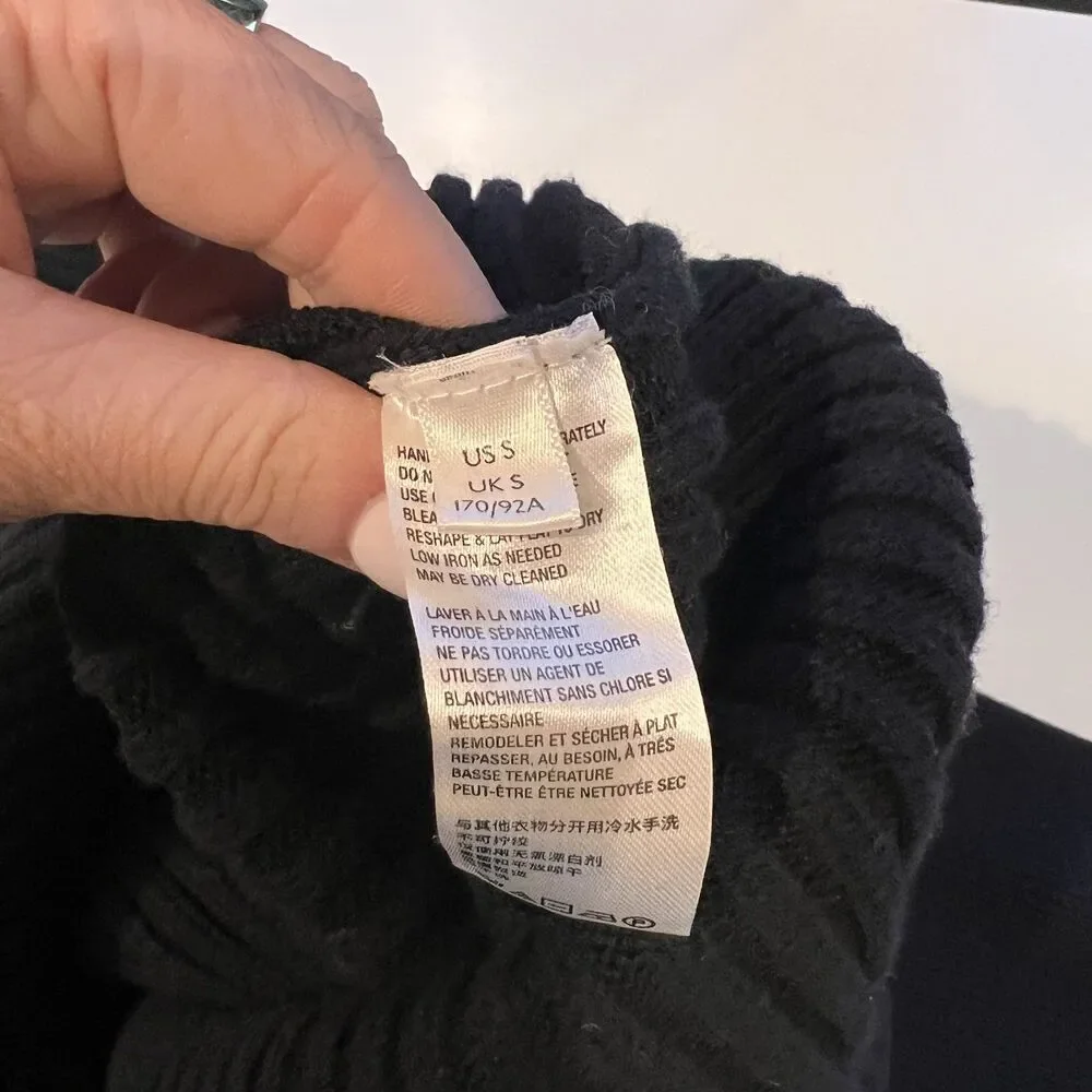Free People Black Phoebe Sweater Dress in Size Small